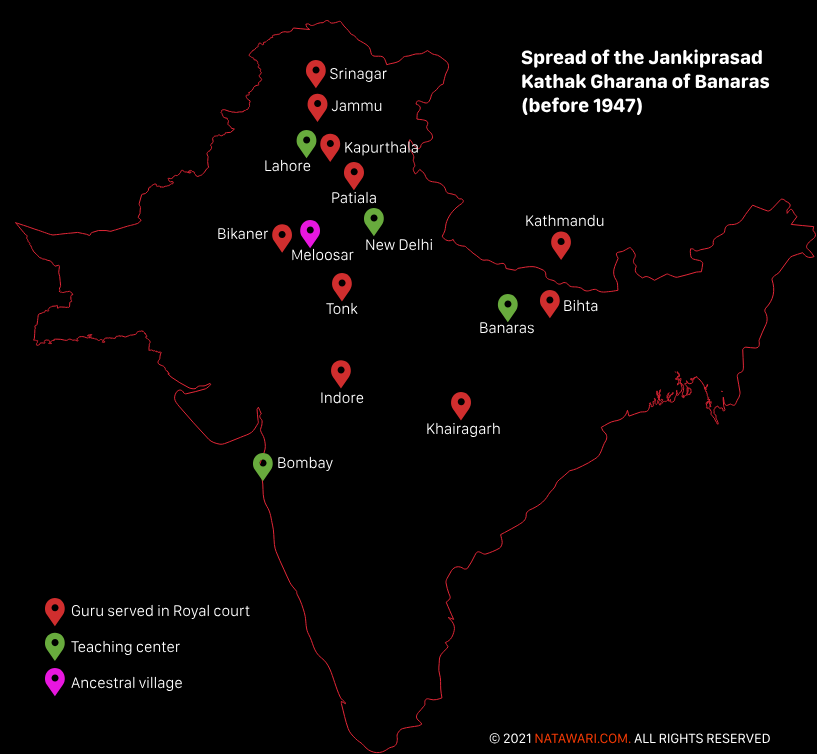 Janaki Prasad Ji served the Royal courts in these parts of India